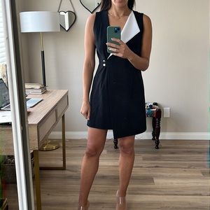 Tuxedo flap-front dress